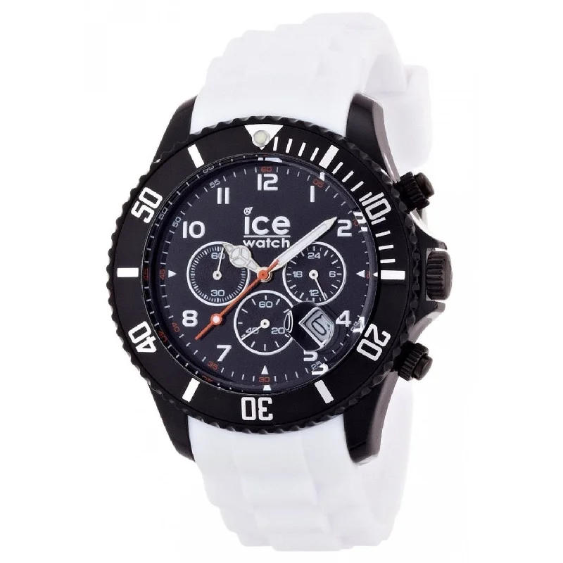 Sport chronograph watches-Ice Watch Men's CHBWBS10 Chronograph White Rubber Watch