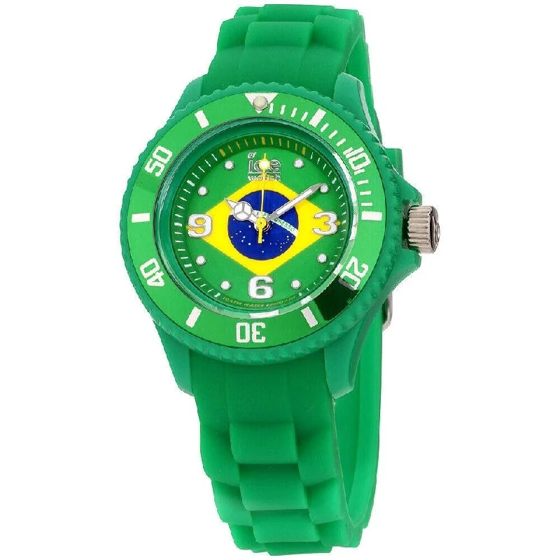 Lightweight face watches-Ice Watch Unisex WO.BR.S.S.12 Ice-World Green Silicone Watch