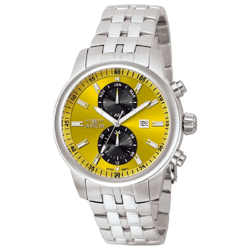 Gemstone accent watches-Invicta Men's 0249 Specialty Chronograph Stainless Steel Watch