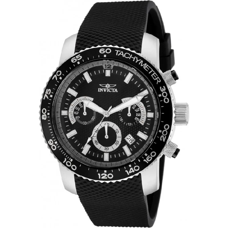 Mesh band watches-Invicta Men's 11291 Specialty Black Polyurethane Watch