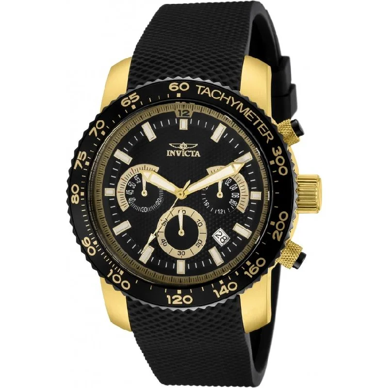 Sport chronograph watches-Invicta Men's 11293 Specialty Black Polyurethane Watch