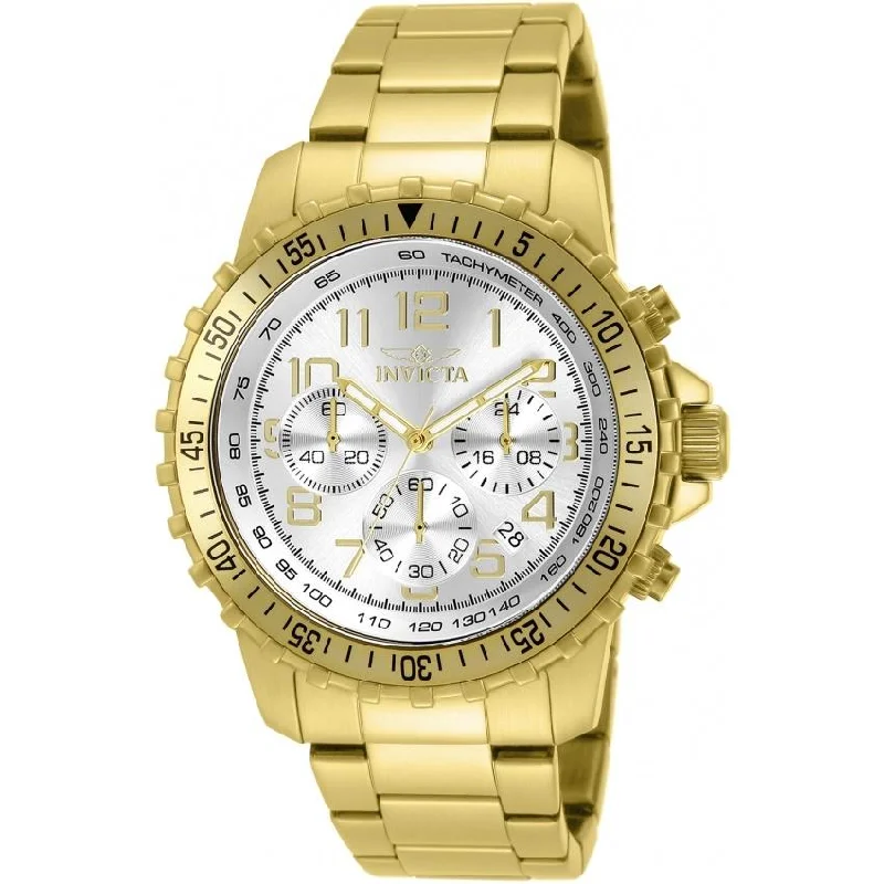 Vintage leather watches-Invicta Men's 11369 Specialty Chronograph Gold-Tone Stainless Steel Watch