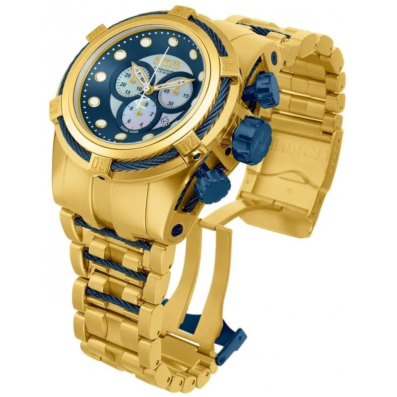 Petite face watches-Invicta Men's 12742 Reserve Bolt Zeus Chronograph Gold-Tone Stainless Steel Watch