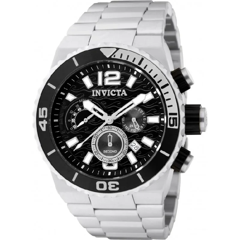 Rectangular face watches-Invicta Men's 1341 Pro Diver Chronograph Stainless Steel Watch