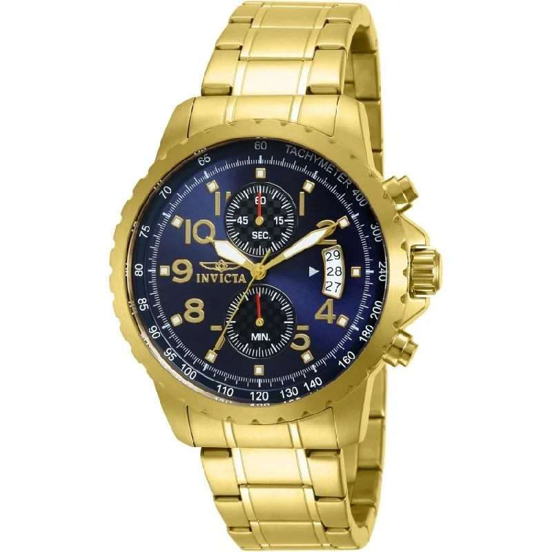 Retro analog watches-Invicta Men's 13785 Specialty Chronograph Gold-tone Stainless Steel Watch