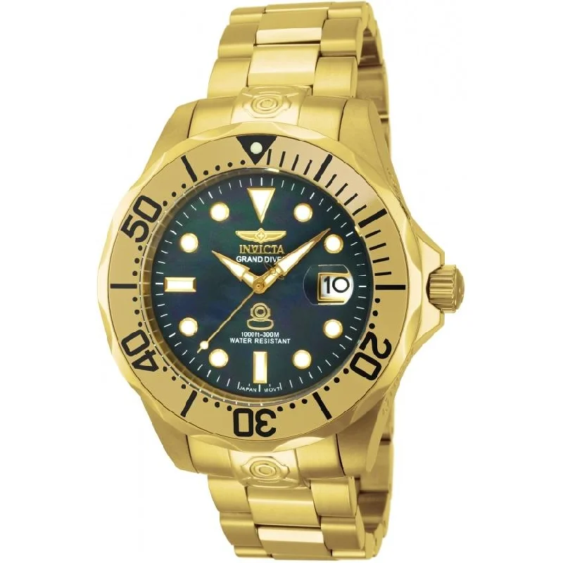 Casual leather watches-Invicta Men's 13940 Pro Diver Automatic Gold-Tone Stainless Steel Watch