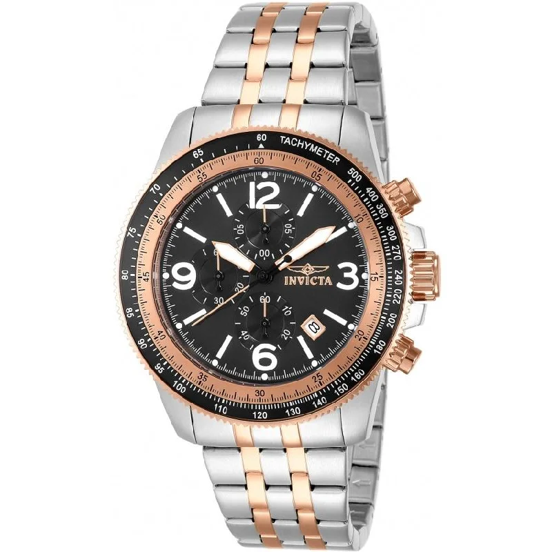 Gold tone watches-Invicta Men's 13965 Specialty Rose-Tone and Silver Stainless Steel Watch