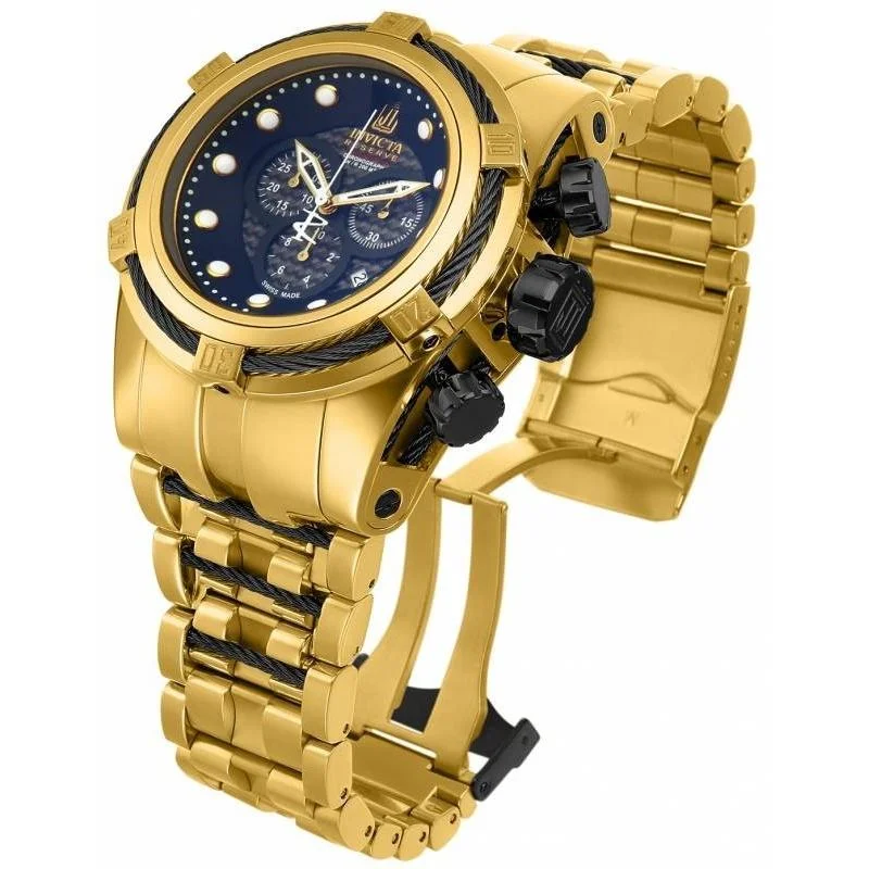 Artistic strap watches-Invicta Men's 14432 Jason Taylor Bolt Chronograph Gold-Tone Stainless Steel Watch