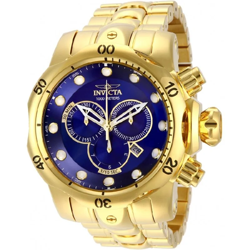 Matte finish watches-Invicta Men's 14504 Venom Chronograph Gold-Tone Stainless Steel Watch