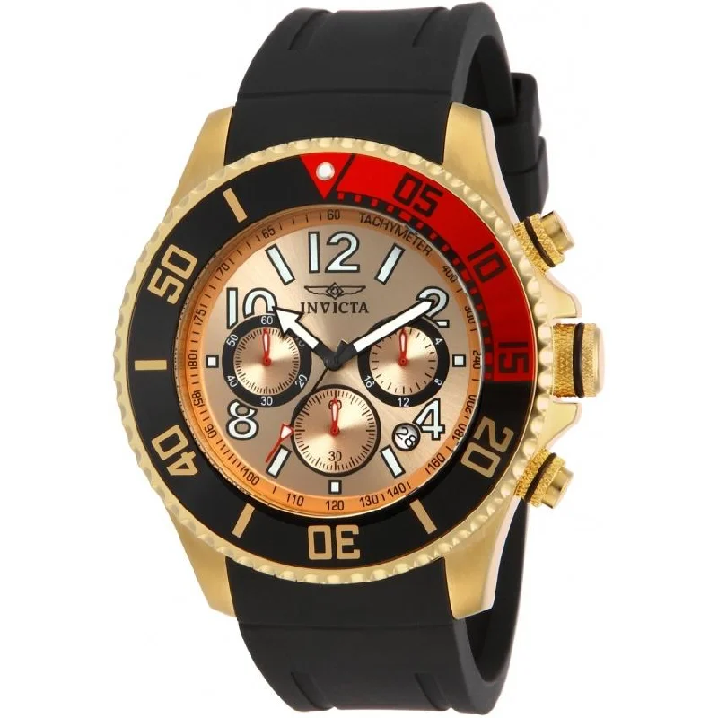 Stone accent watches-Invicta Men's 15146 Pro Diver Black Polyurethane Watch