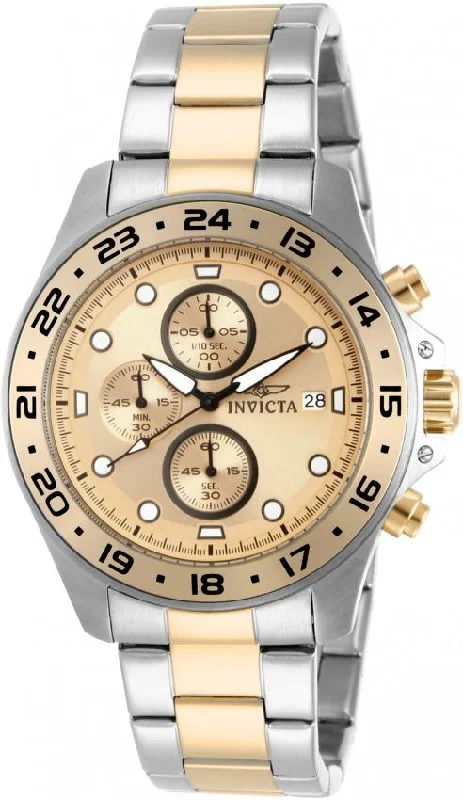 Dainty bracelet watches-Invicta Men's 15207 Pro Diver Chronograph Gold-Tone and Silver Silver Watch