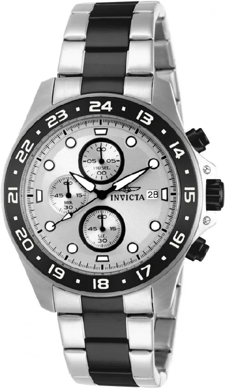 Waterproof sport watches-Invicta Men's 15209 Pro Diver Chronograph Black and Silver Silver Watch