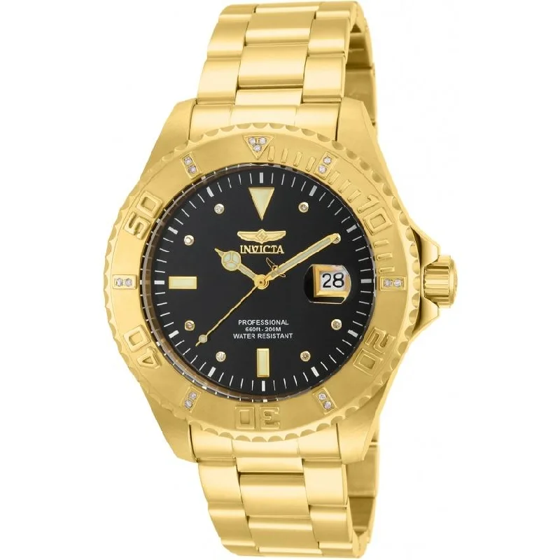 Classic round watches-Invicta Men's 15286 Pro Diver Gold-Tone Stainless Steel Watch