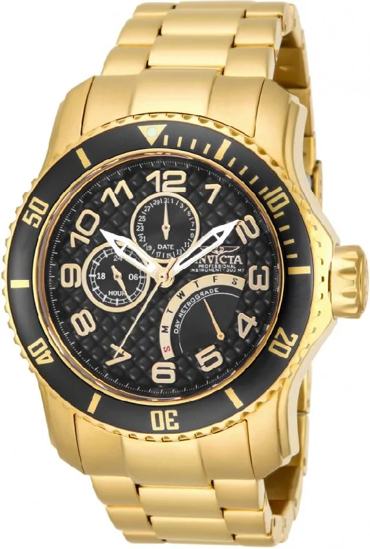 Luxury diamond watches-Invicta Men's 15341 Pro Diver Chronograph Gold-Tone Silver Watch