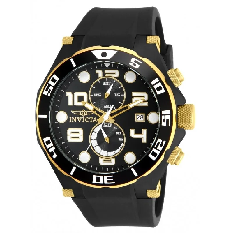 Fashion mesh watches-Invicta Men's 15396 Pro Diver Black Polyurethane Watch