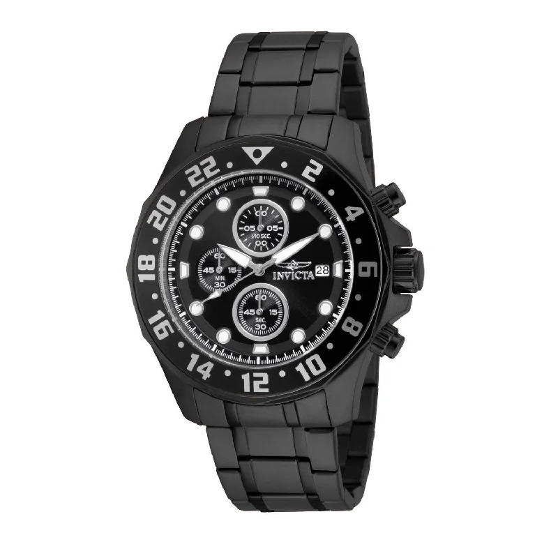 Lightweight metal watches-Invicta Men's 15945 Specialty Black Stainless Steel Watch