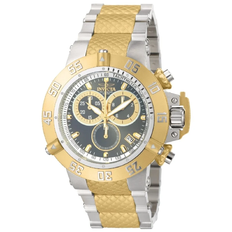 Gemstone accent watches-Invicta Men's 15948 Subaqua Chronograph  Gold-Tone and Silver Stainless Steel Watch