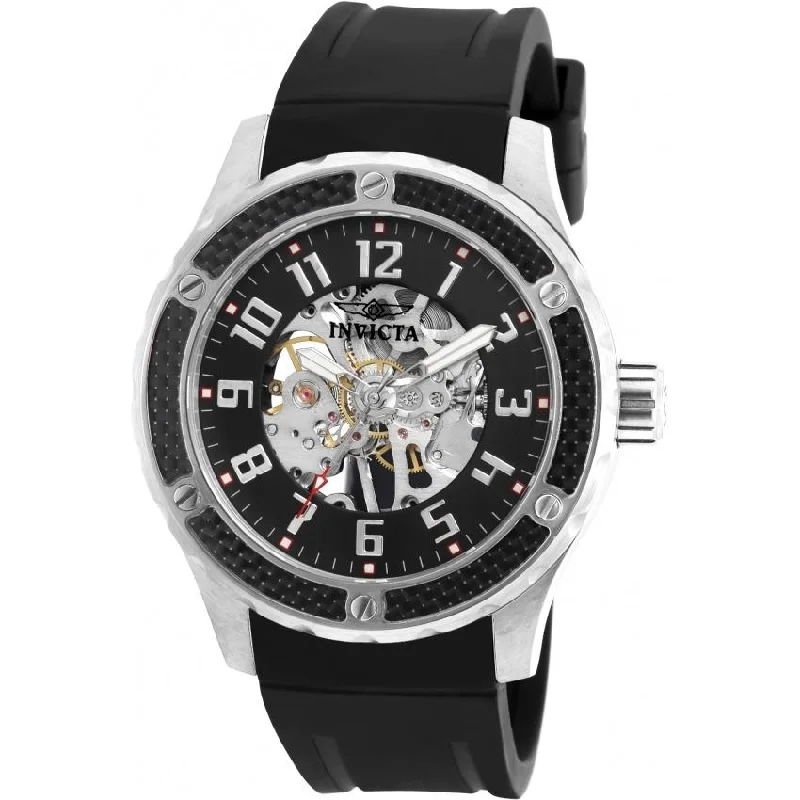 Luxury minimalist watches-Invicta Men's 16278 Specialty Mechanical Black Polyurethane Watch