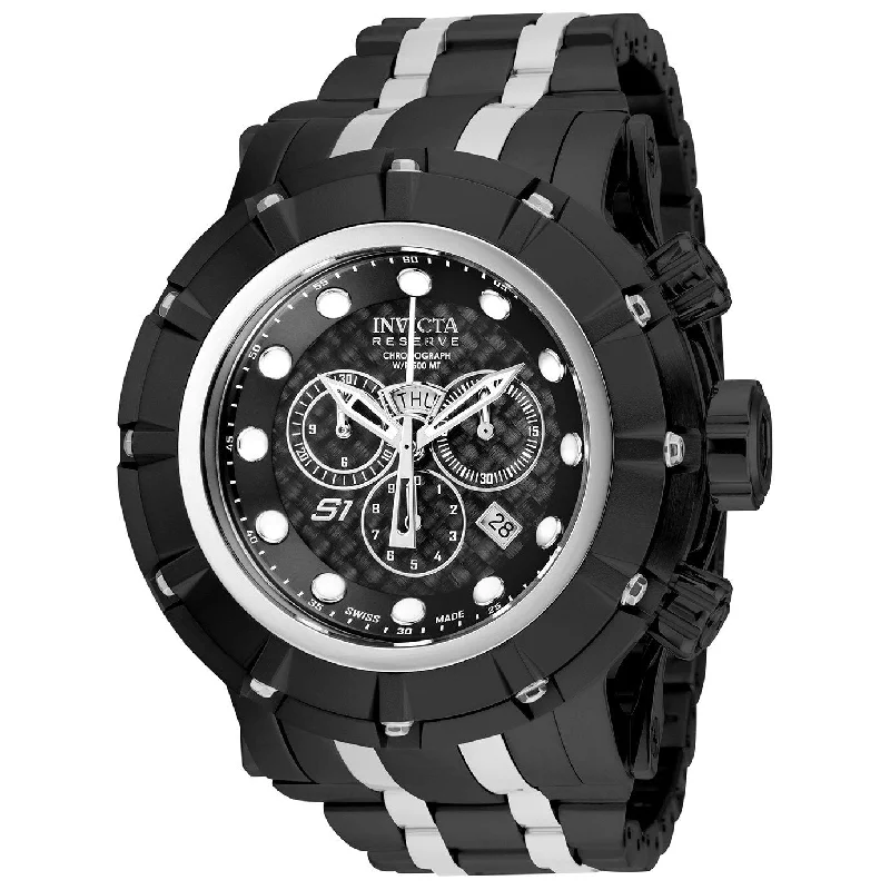 Dual-tone watches-Invicta Men's 16760 Reserve S1 Black and Silver Stainless Steel Watch