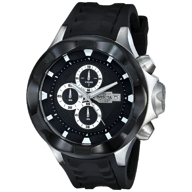 Square dial watches-Invicta Men's 16900 I-Force Multi-Function Black Polyurethane Watch