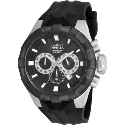 Everyday quartz watches-Invicta Men's 16918 I-Force Black Polyurethane Watch