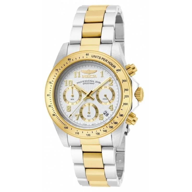 Steel mesh watches-Invicta Men's 17026 Speedway Gold-Tone and Silver Stainless Steel Watch