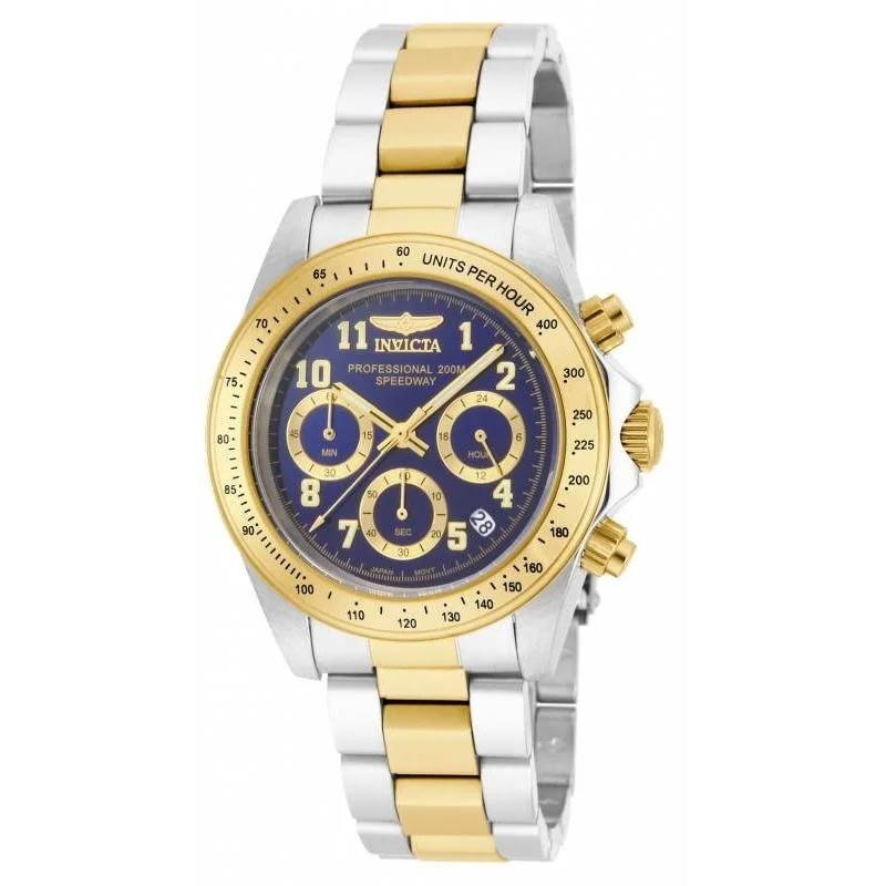 Elegant square watches-Invicta Men's 17028 Speedway Gold-Tone and Silver Stainless Steel Watch