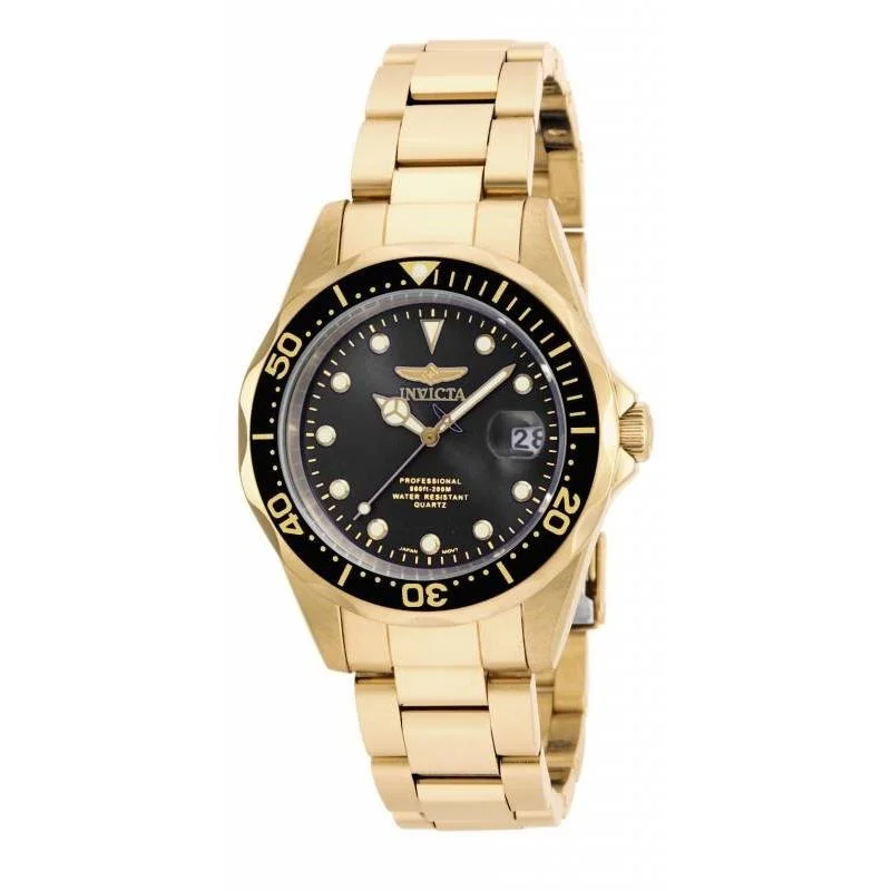 Matte finish watches-Invicta Men's 17051 Pro Diver Gold-Tone Stainless Steel Watch