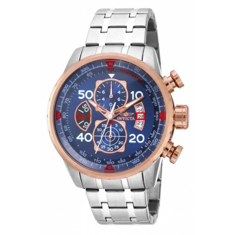 Floral bezel watches-Invicta Men's 17203 Aviator Stainless Steel Watch