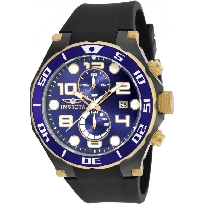 Elegant gold watches-Invicta Men's 17814 Pro Diver Multi-Function Black Polyurethane Watch