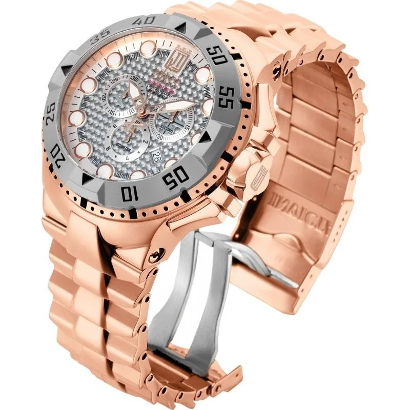 Crystal face watches-Invicta Men's 17847 Jason Taylor Rose-Tone Stainless Steel Watch