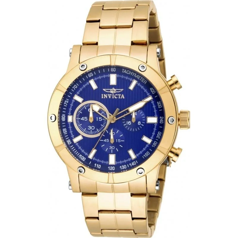 Thin strap watches-Invicta Men's 18162 Specialty Chronograph Gold-Tone Stainless Steel Watch