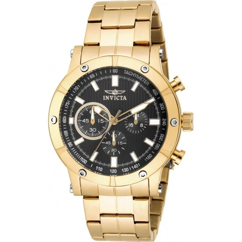 Gold mesh watches-Invicta Men's 18163 Specialty Multi-Function Gold-Tone Stainless Steel Watch