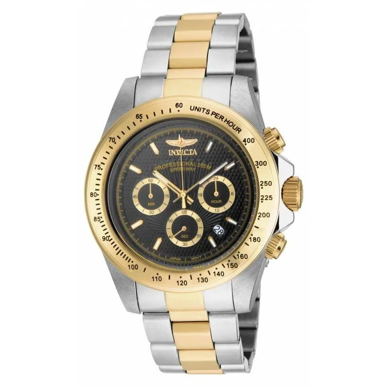 Gemstone accent watches-Invicta Men's 18393 Speedway Multi-Function Gold-Tone and Silver Stainless Steel Watch