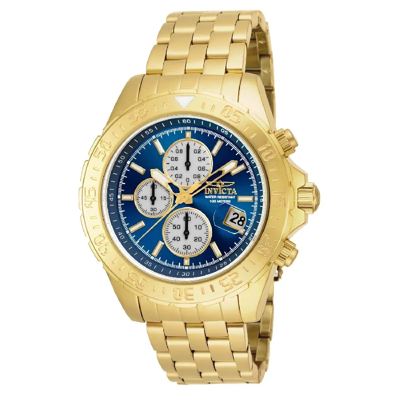 Luxury minimalist watches-Invicta Men's 18855 Aviator Multi-Function  Gold-Tone Stainless Steel Watch