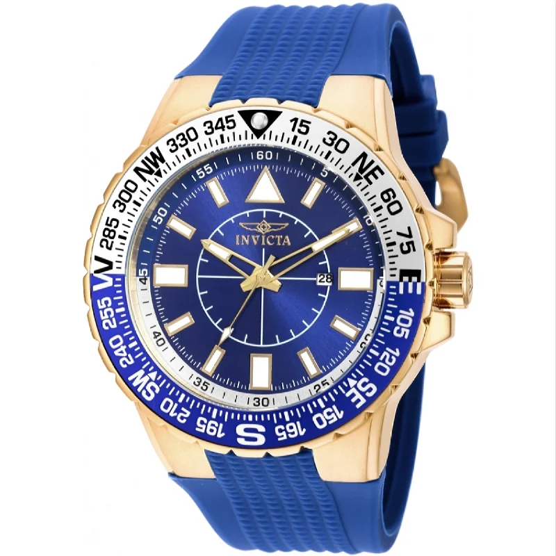 Casual leather watches-Invicta Men's 19270 Aviator Blue Silicone Watch