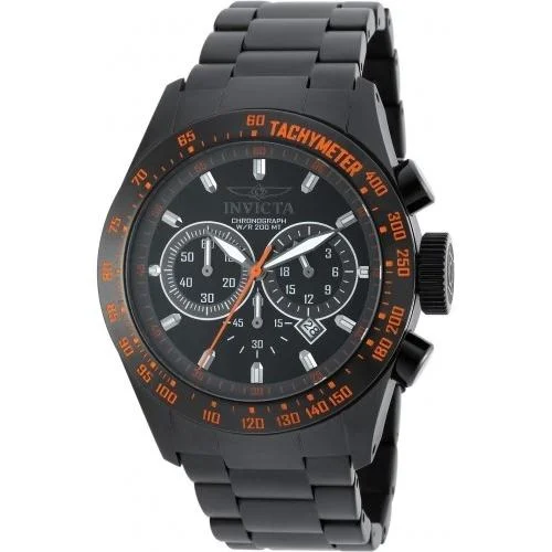 Vibrant face watches-Invicta Men's 19295 Speedway Chronograph Black Stainless Steel Watch