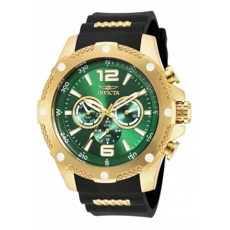 Chic analog watches-Invicta Men's 19661 I-Force Black and Gold-Tone Polyurethane and Stainless Steel Watch