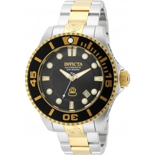 Oval gem watches-Invicta Men's 19803 Pro Diver Automatic Gold-Tone and Silver Stainless Steel Watch