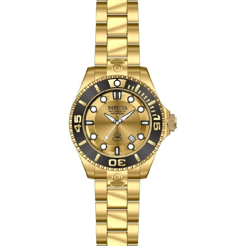 Retro digital watches-Invicta Men's 19807 Pro Diver Automatic Gold-tone Stainless Steel Watch