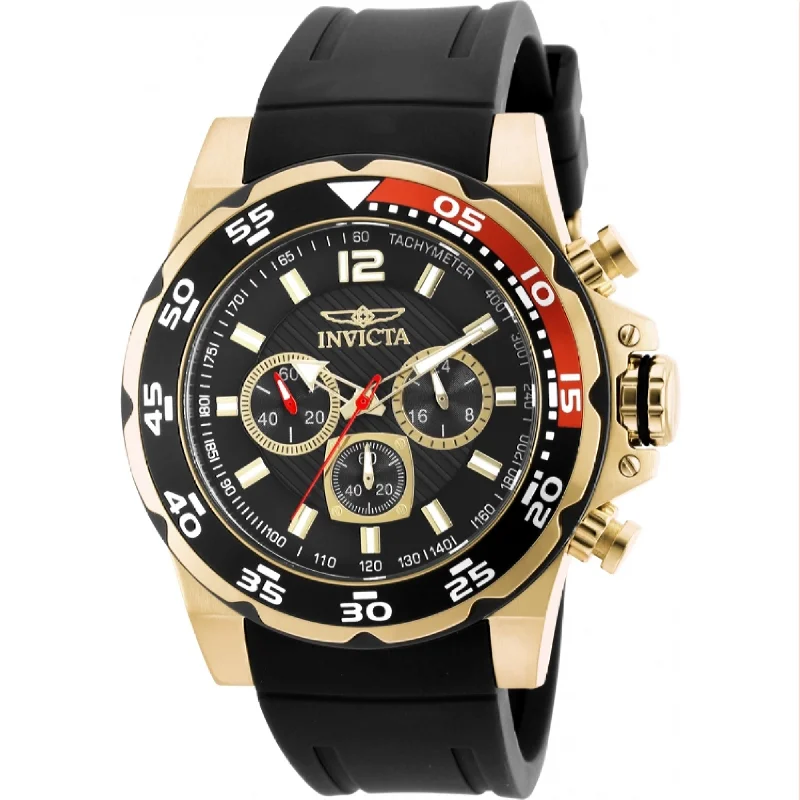 Casual slim watches-Invicta Men's 20027 Pro Diver Black Polyurethane Watch