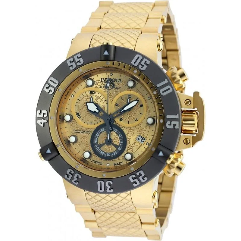 Vintage leather watches-Invicta Men's 20158 Subaqua Noma III Gold-Tone Stainless Steel Watch