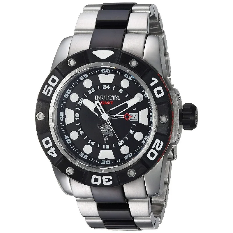 Daily wear watches-Invicta Men's 20186 Sea Base Black and Silver Inserts Stainless Steel Watch