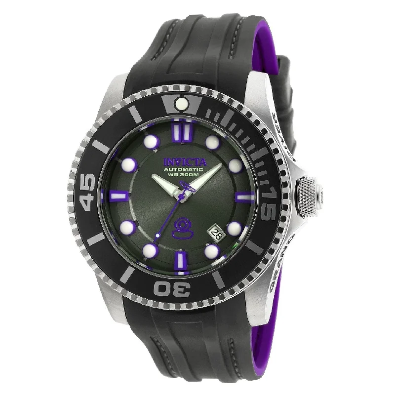 Stone accent watches-Invicta Men's 20201 Pro Diver Black Polyurethane Watch