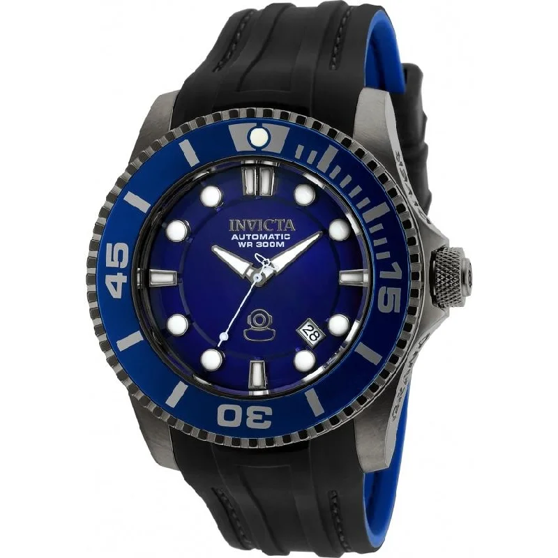 Diamond bezel watches-Invicta Men's 20204 Pro Diver Automatic Black Polyurethane Watch