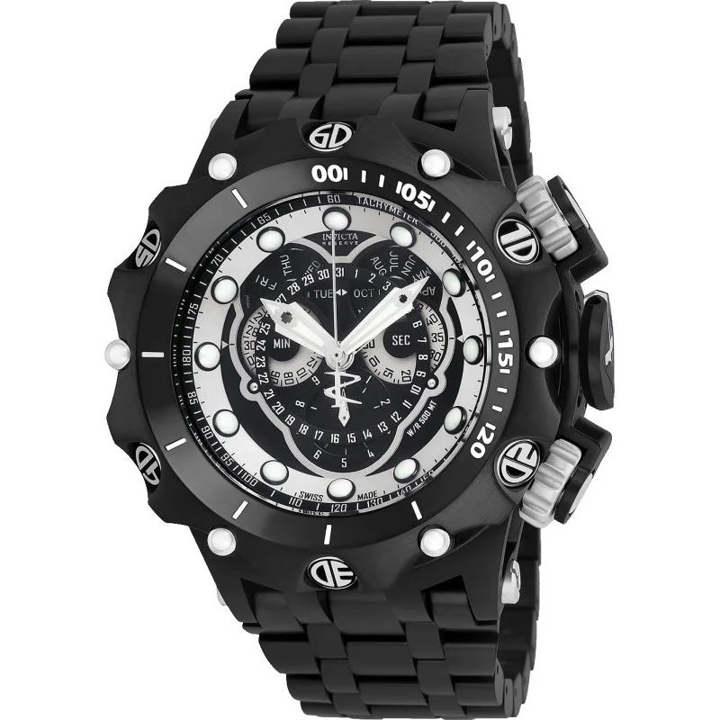 Digital sport watches-Invicta Men's 20421 Venom Multi-Function  Black Stainless Steel Watch