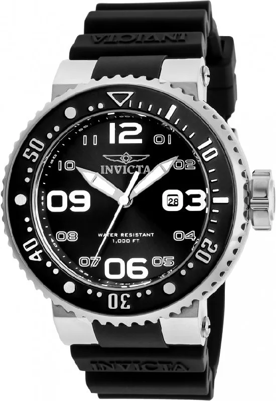 Retro analog watches-Invicta Men's 21518 Pro Diver Scuba Pro Black Silicone Watch