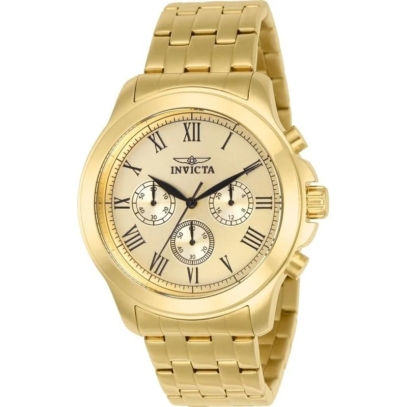 Everyday quartz watches-Invicta Men's 21658 Specialty Ocean Gold-Tone Stainless Steel Watch