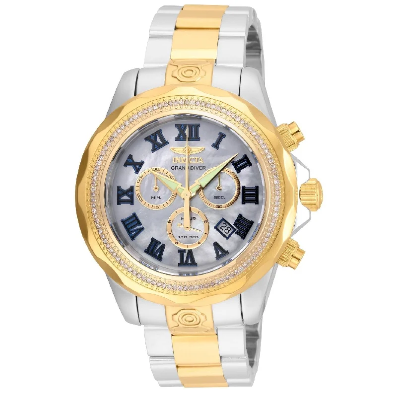 Classic slim watches-Invicta Men's 21713 Pro Diver Pro Diver Gold-Tone and Silver Stainless Steel Watch