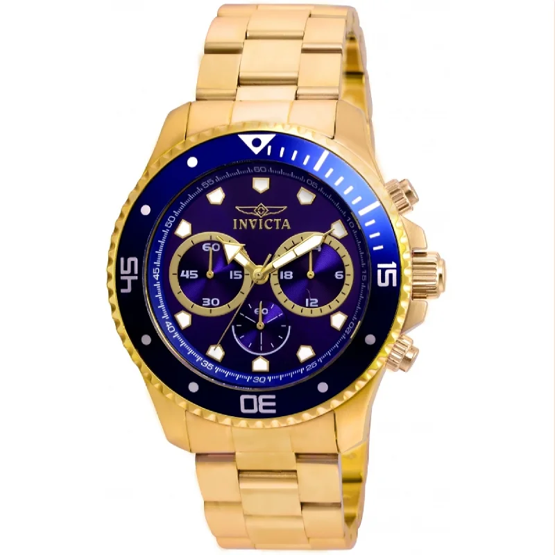 Oval gem watches-Invicta Men's 21789 Pro Diver Gold-Tone Stainless Steel Watch